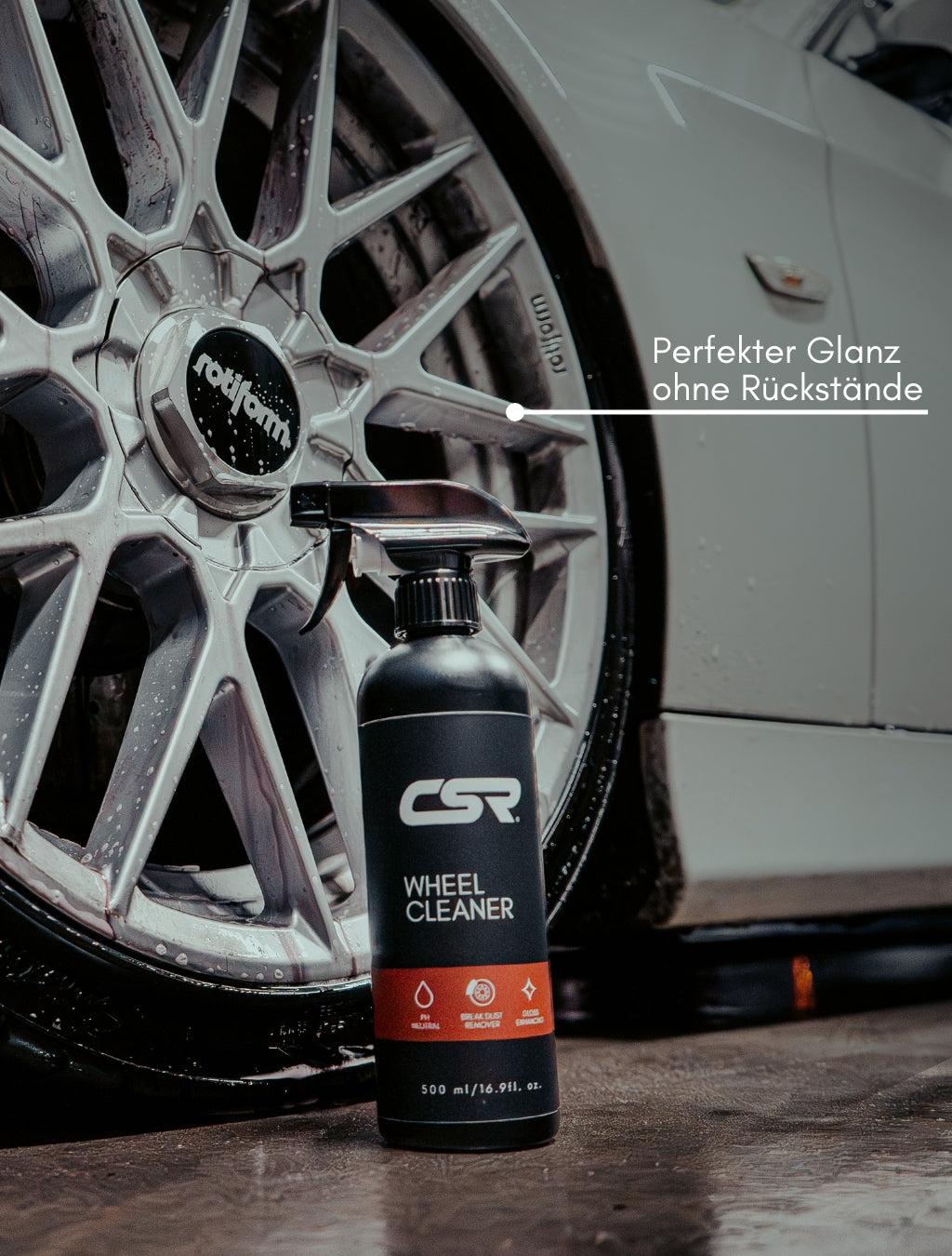 CSR Wheel Cleaner – sorgt fuer perfekten Glanz ohne Rueckstaende nach der Reinigung